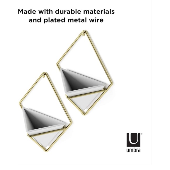Umbra Trigg Small White-brass Metal and Ceramic/Concrete wall decor - Picture 5 of 5